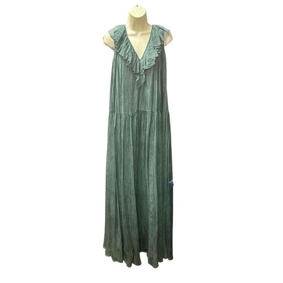 ULLA JOHNSON 100% Silk Audelia Gown in Spruce NWT Size 00 - Picture 5 of 10